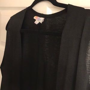 Solid black joy vest Lularoe